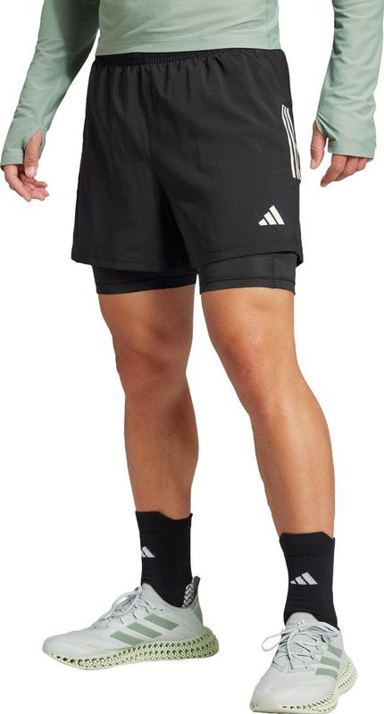adidas Performance Own the Run CLIMACOOL 2-in-1 Short - Heren - Zwart