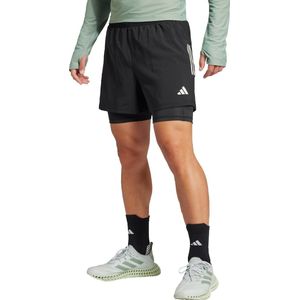 adidas Performance Own the Run CLIMACOOL 2 in 1 Short Heren Zwart