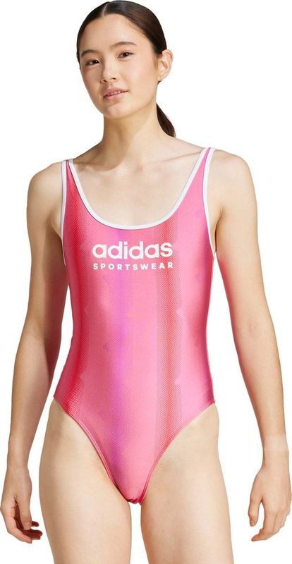 adidas - Tiro UB Suit - Badpak - Roze - 77% Polyester, 23% Elastaan