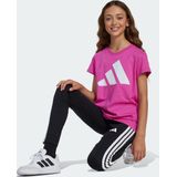 Adidas - Essentials Legging - Junior - Zwart - Katoen - 3-Stripes