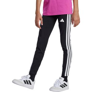 Adidas - Essentials Legging - Junior - Zwart - Katoen - 3-Stripes