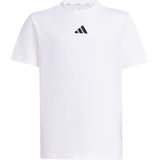 adidas - J SL TEE 160 - T-shirt - Wit/Zwart - 100% Katoen