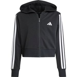 adidas Sportswear Essentials Ritshoodie Kids - Kinderen - Zwart