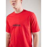 Adidas - Essentials Linear T-shirt - Korte Mouwen - Zwart - 100% Katoen