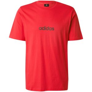 Adidas - Essentials Linear T-shirt - Korte Mouwen - Zwart - 100% Katoen