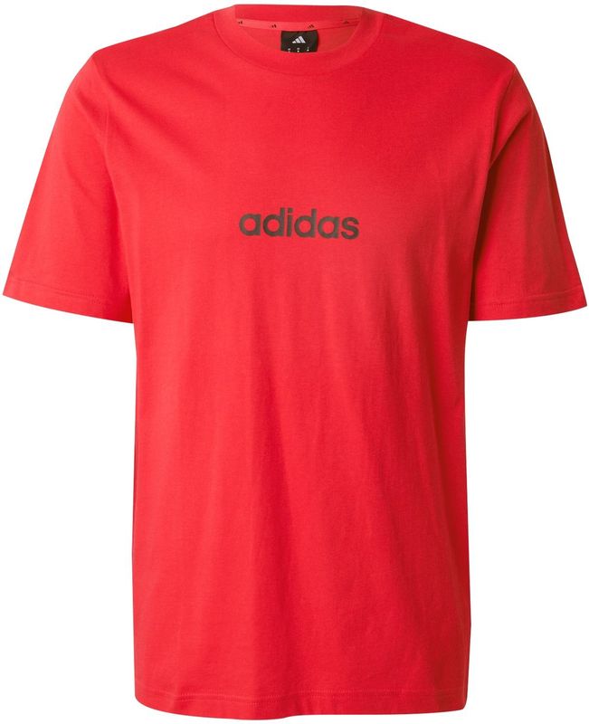 Adidas - Essentials Linear T-shirt - Korte Mouwen - Zwart - 100% Katoen