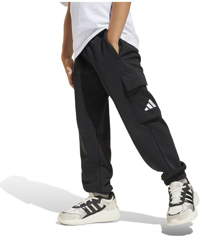 adidas - ESSENTIALS SINGLE POCKET CARGO PANTS - Zwart - Katoen/Polyester - Normale Pasvorm