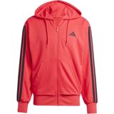 adidas - Essentials 3 Stripes - Sweatshirt - Zwart - Met Rits