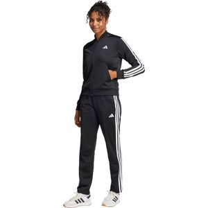 Adidas - Essentials 3-Stripes Track Suit - Dames - Zwart - 100% Gerecycled Materiaal