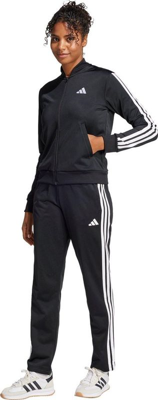 Adidas - Essentials 3-Stripes Track Suit - Dames - Zwart - 100% Gerecycled Materiaal