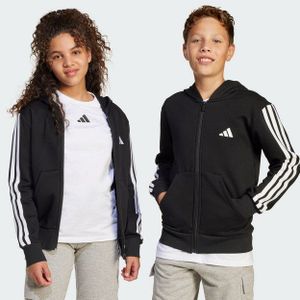 adidas - Essentials Ritshoodie - Kinderen - Zwart - Katoen/Polyester/Viscose