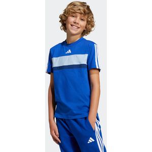 adidas - SEASONAL ESSENTIALS TIBERIO 3 STRIPES T-shirt - Team Royal Blue - 100% Katoen