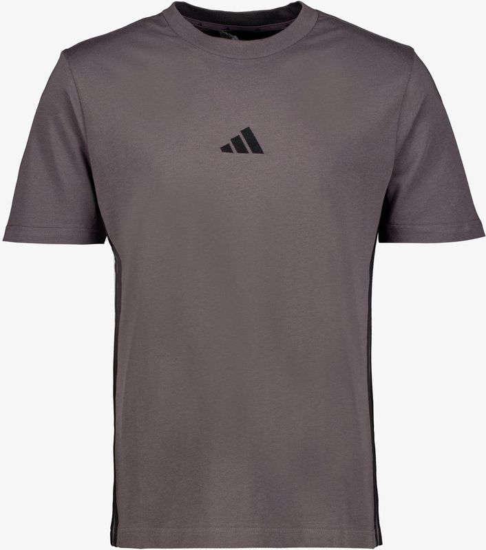 adidas - Essentials Three Stripes - T-shirt - Zwart - Gemaakt van Zachte Jersey