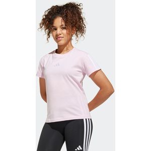 adidas - Sportswear T-shirt JG 3S TEE - Sportshirt - Clear Pink / White - 100% Katoen