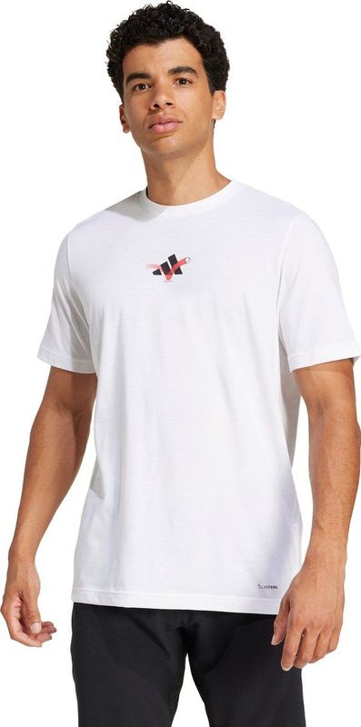 adidas Performance Tennis Happy 3 Balls Graphic T-shirt - Heren - Wit