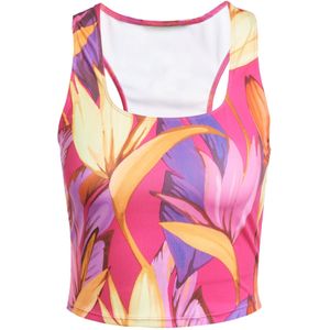 Bedrukte tanktop FARM RIO adidas Performance. Polyester materiaal. Maten XL. Kastanje kleur