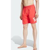adidas - 3-Stripes Zwemshort - Heren - Rood - 8-inch