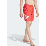 adidas - 3-Stripes Zwemshort - Heren - Rood - 8-inch