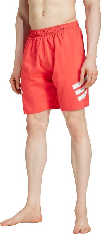 adidas - 3-Stripes Zwemshort - Heren - Rood - 8-inch