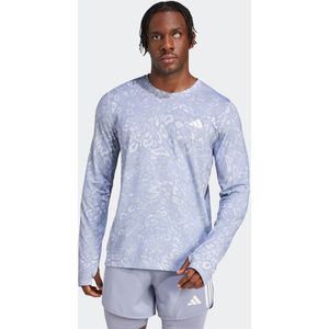 adidas - Hardloopshirt - Print - Zwart - 91% Gerecycled Polyester