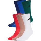 adidas Performance - Sportsokken - Multi - Set van 6 - Kobalt Donkerblauw Donkergroen Rood Taupe Wit
