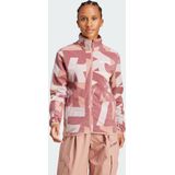 adidas Terrex - Multi AOP Full Zip Fleecevest - Roze/Bruin - 100% Polyester
