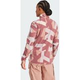 adidas Terrex - Multi AOP Full Zip Fleecevest - Roze/Bruin - 100% Polyester