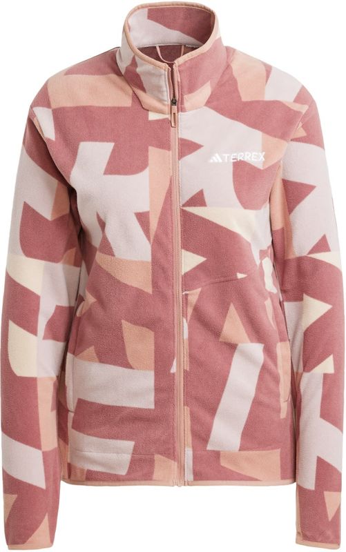 adidas Terrex - Multi AOP Full Zip Fleecevest - Roze/Bruin - 100% Polyester