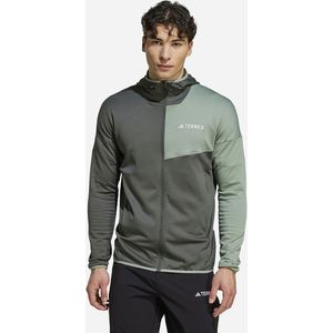 Adidas - Wandel- en bergsportkleding - Xperior Light Fleece Jacket Legend Ivy Silver Green voor Heren - Maat L - Groen