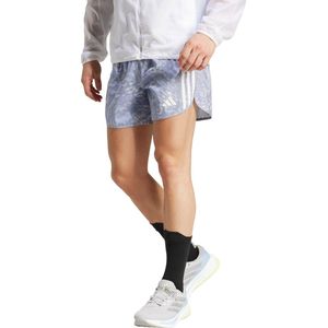 adidas - Own the Run 3-Stripes - Hardloopshort - Grijs - 100% Gerecycled Polyester