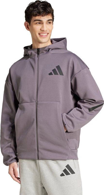 Adidas - Z.n.e Sweatshirt - Grijs - Drielaags Dubbelgebreid