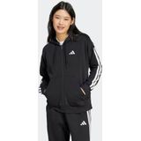 Adidas - Essentials 3 Stripes Fleece Sweatshirt - Zwart - Fleece