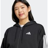 Adidas - Essentials 3 Stripes Fleece Sweatshirt - Zwart - Fleece