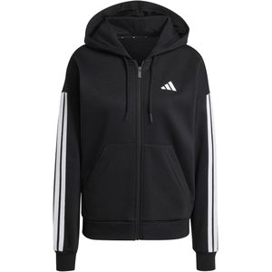Adidas - Essentials 3 Stripes Fleece Sweatshirt - Zwart - Fleece
