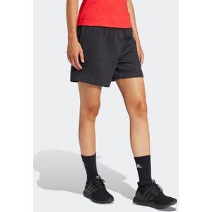 adidas - Essentials Linear - Damesshort - Zacht Fleece - Casual Look