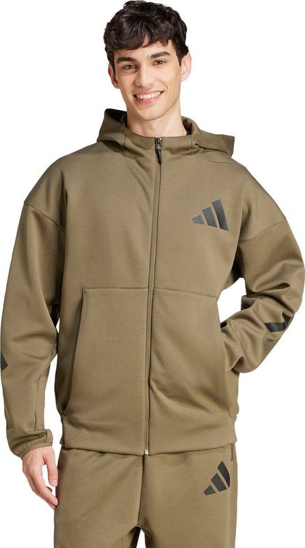 adidas - Trainingsjack - Zwart - Dubbelgebreide Stof