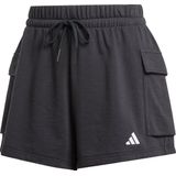 adidas - Cargoshorts - Zwart - French Terry - Losse Pasvorm