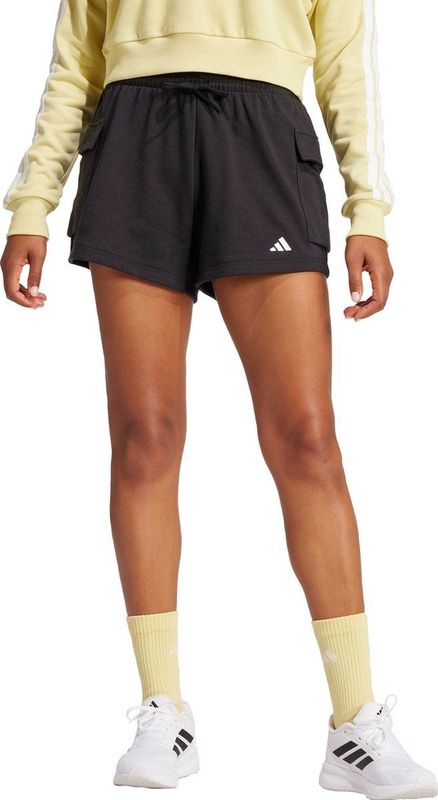 adidas - Cargoshorts - Zwart - French Terry - Losse Pasvorm