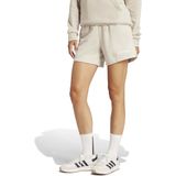 adidas - Women's Linear FT Shorts - Short - Beige - 55% Katoen, 36% Polyester, 9% Viscose