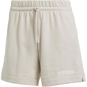 adidas - Women's Linear FT Shorts - Short - Beige - 55% Katoen, 36% Polyester, 9% Viscose