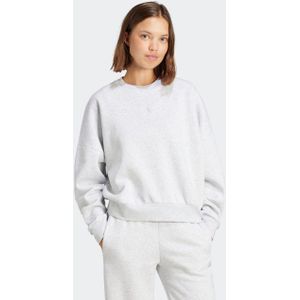 adidas Femme ESSENTIALS SMALL LOGO FEEL COZY RELAXED FIT SWEATSHIRT, light grey heather/white, XXL