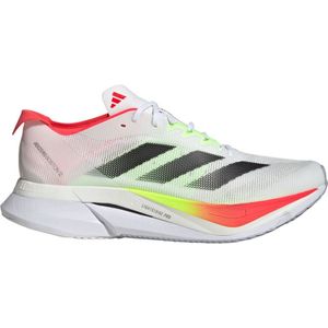 adidas Adizero Boston 12 Wettkampfschuh Herren - Weiß, Orange, Größe 45 1/3