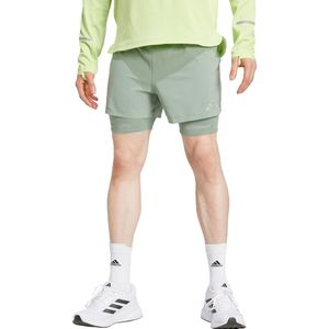 adidas Performance Ultimate Running Reflective 2-in-1 Short - Heren - Groen