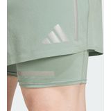 adidas Performance Ultimate Running Reflective 2-in-1 Short - Heren - Groen