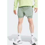 adidas Performance Ultimate Running Reflective 2-in-1 Short - Heren - Groen