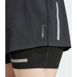 adidas Performance Ultimate Running Reflective 2-in-1 Short - Heren - Zwart