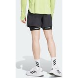 adidas Performance Ultimate Running Reflective 2-in-1 Short - Heren - Zwart