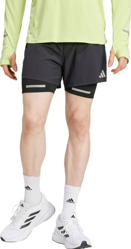 adidas Performance Ultimate Running Reflective 2-in-1 Short - Heren - Zwart