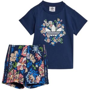 adidas - Babyset - T-shirt en Korte Broek - Bloemenprint - 100% Katoen