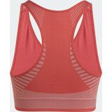 adidas - AEROKNIT - Training Light Support Beha - Rood - Dames
